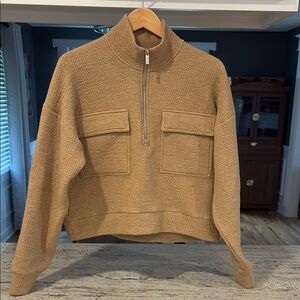 CALIA Women’s Tan Half-Zip Sweater